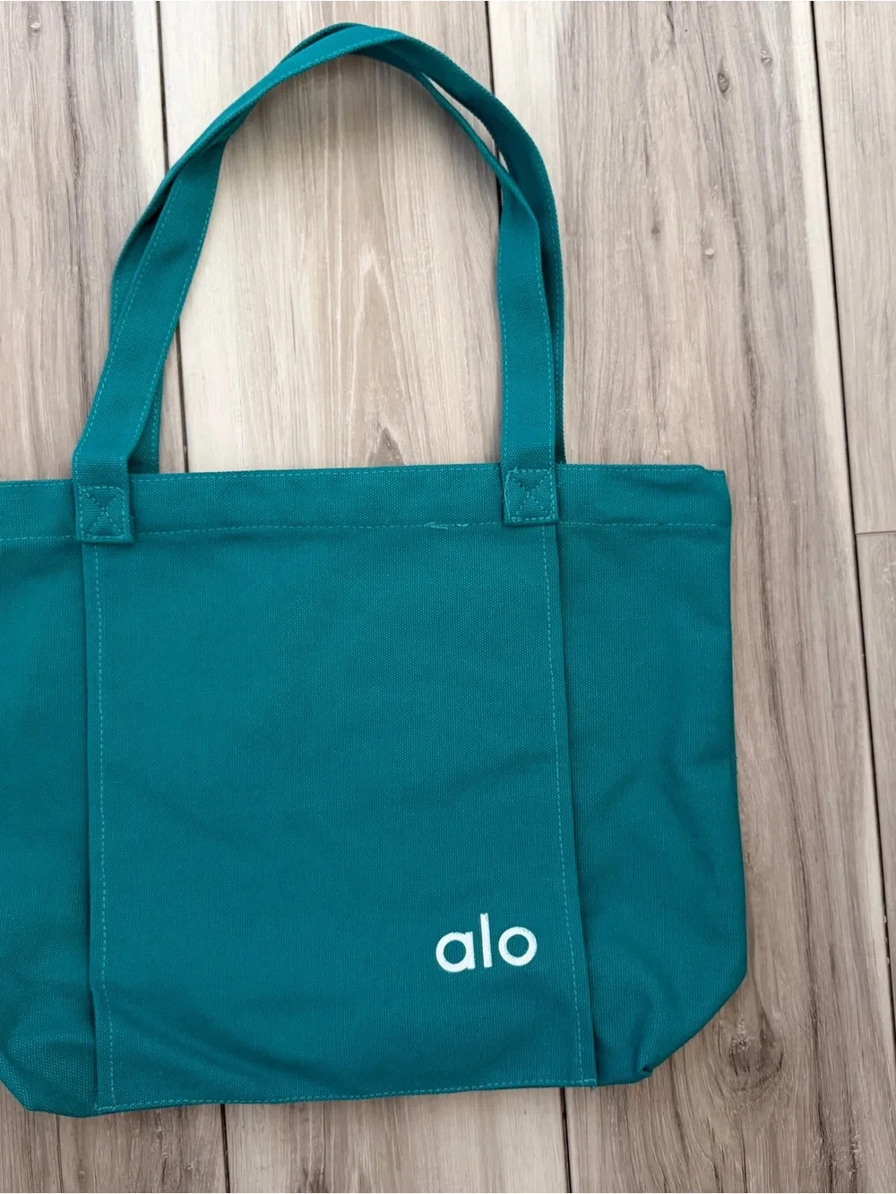 ALO Yoga Teal Canvas Tote